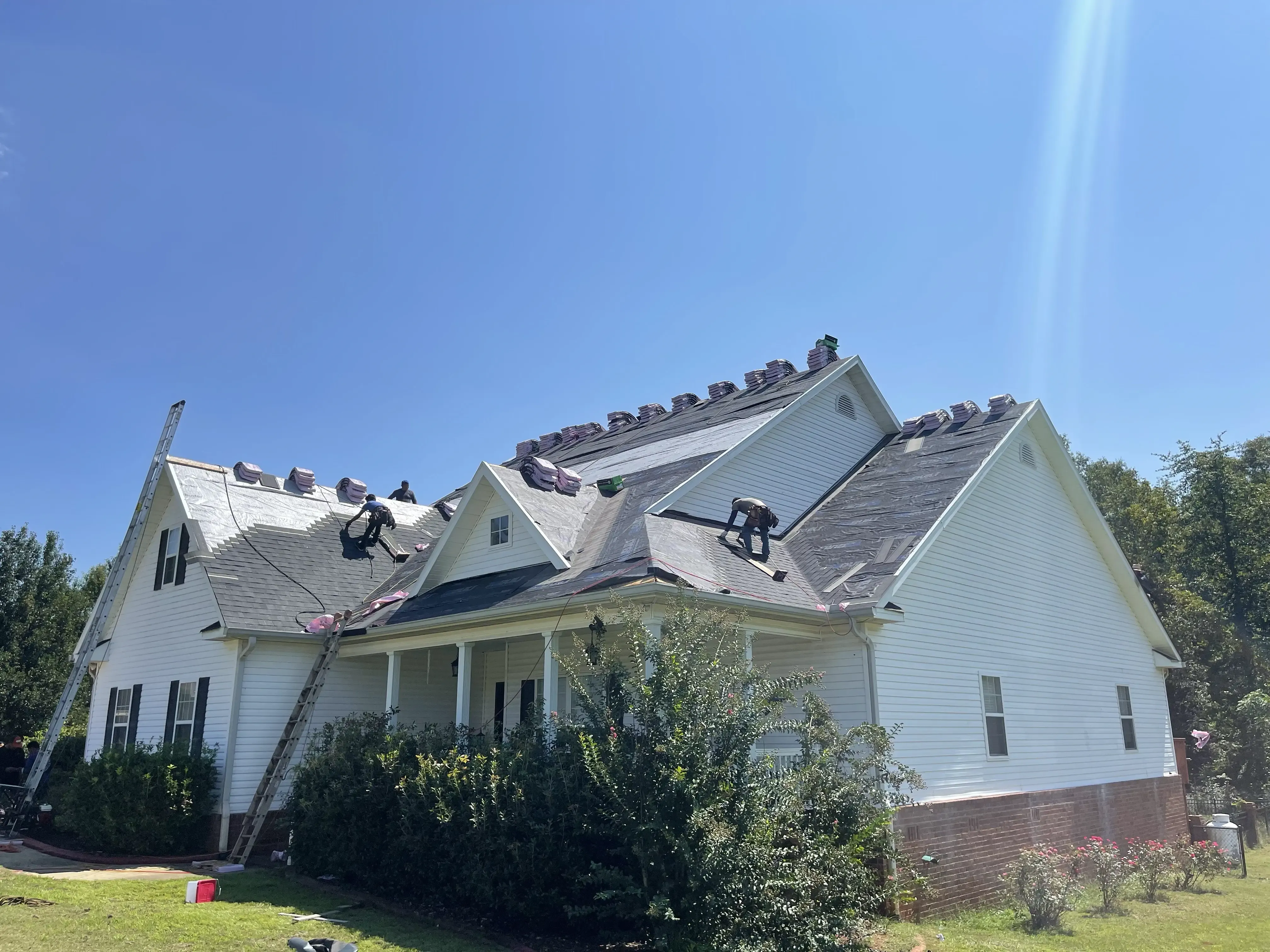 Legacy Roofing Truct at a job site