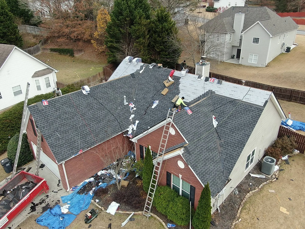 Image of a roof with insurance claim